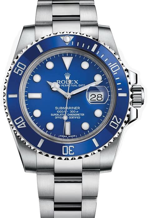 rolex quadrante blu e oro bianco|rolex sottomarino prezzo.